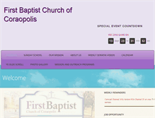 Tablet Screenshot of firstbaptistchurchofcoraopolis.org